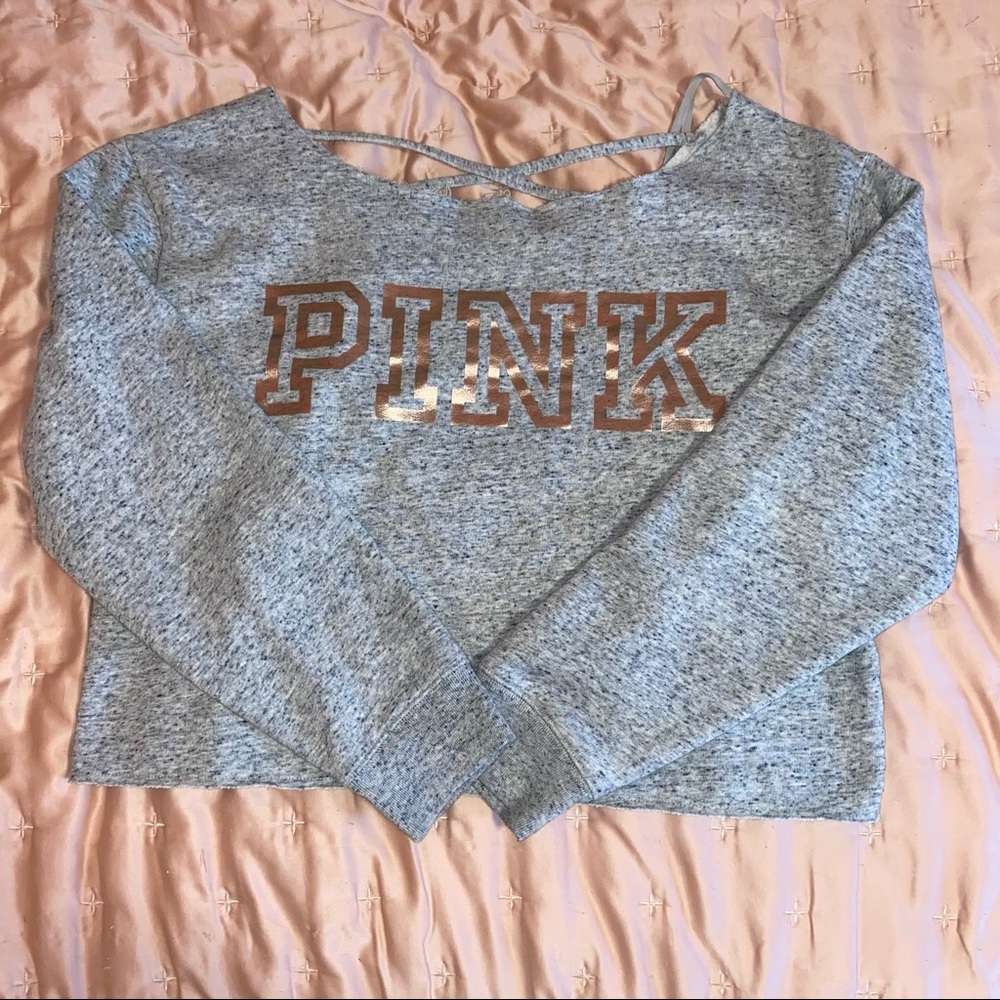 PINK Long Sleeve Cross back Shirt